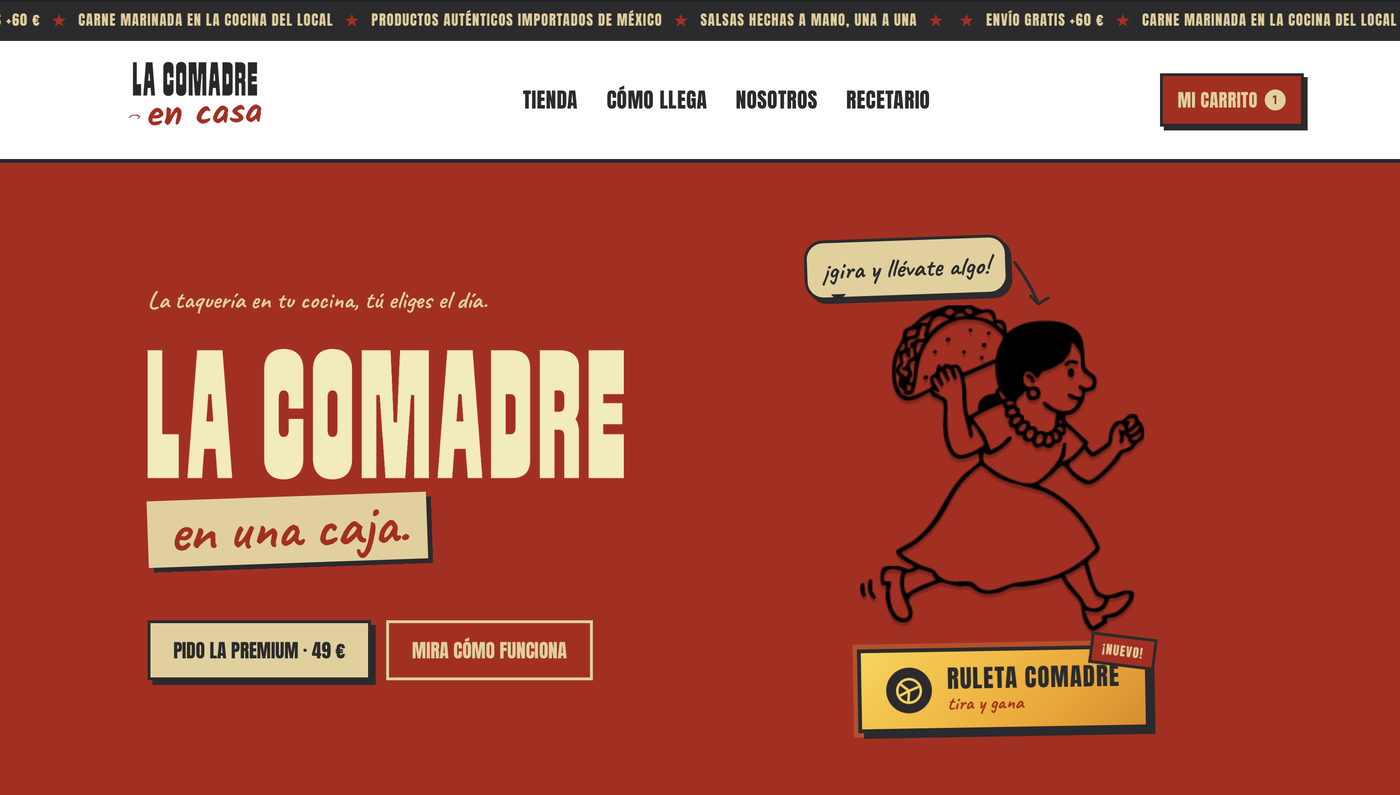Web de La Comadre en Casa
