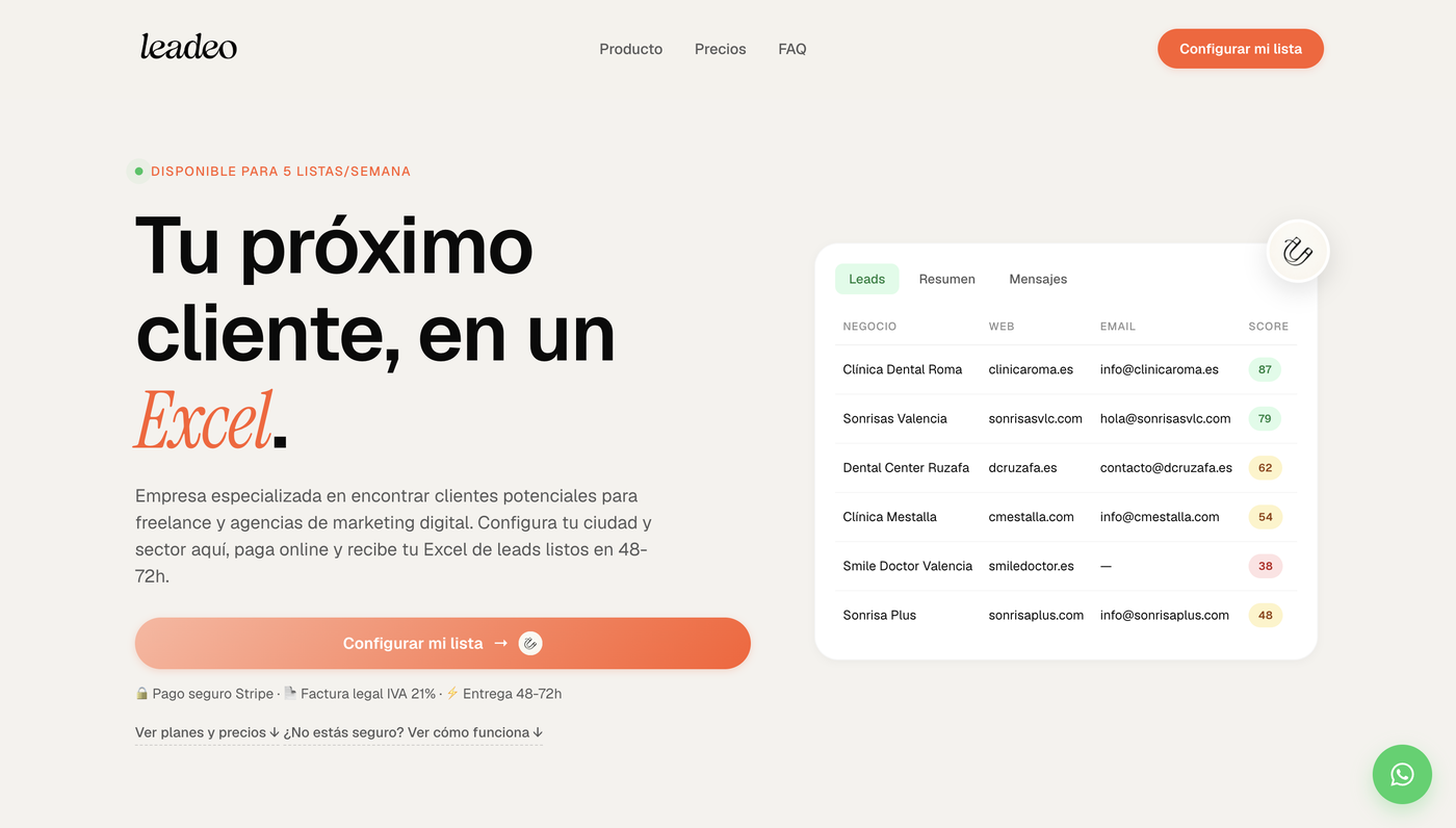 Web de Leadeo